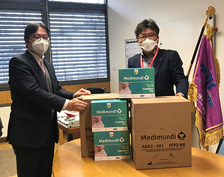 Medical Masks Donated in Munich, Germany