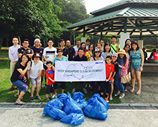 Aktion für ein sauberes Singapur