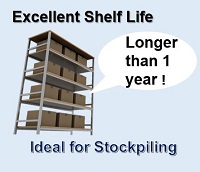 Excellent shelf life.