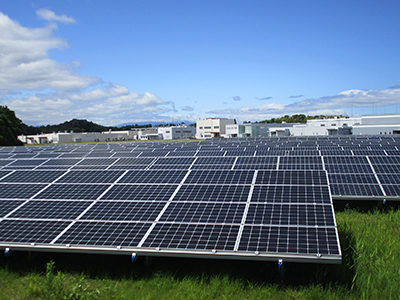 Solar Power generation facility at the Tohoku Plant