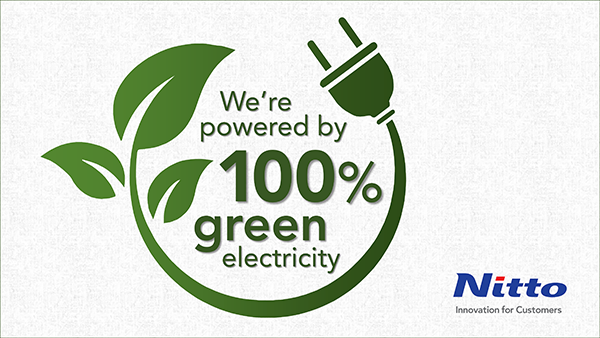 Nitto powered by 100% green electricity in EMEA region