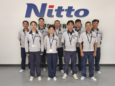 Safety promotion members at Shenzhen Nitto Optical