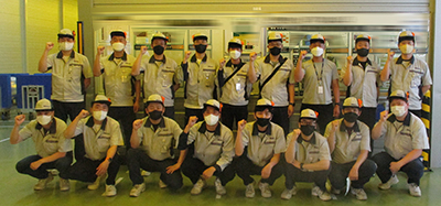 Small group team members of Korea Nitto Optical